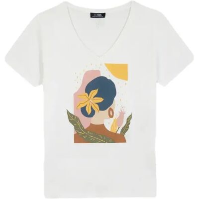T-shirt dames TBS Sabba Blanc 2XL T-shirt dames TBS Sabba Blanc 2XL