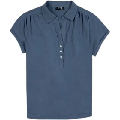 Vrouwenblouse TBS Tahismis Bleu 38 Vrouwenblouse TBS Tahismis Bleu 38