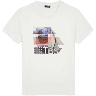 T-shirt dames TBS Tereltee Blanc 2XL T-shirt dames TBS Tereltee Blanc 2XL