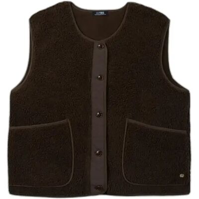 Mouwloos damesjack TBS Vaniasan Marron S Mouwloos damesjack TBS Vaniasan Marron S