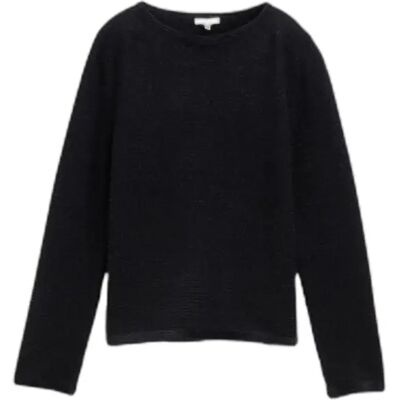 Gestreepte trui dames Tom Tailor Featheryarn Noir 3XL Gestreepte trui dames Tom Tailor Featheryarn Noir 3XL