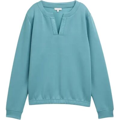 Sweatshirt scuba dames Tom Tailor Bleu M Sweatshirt scuba dames Tom Tailor Bleu M