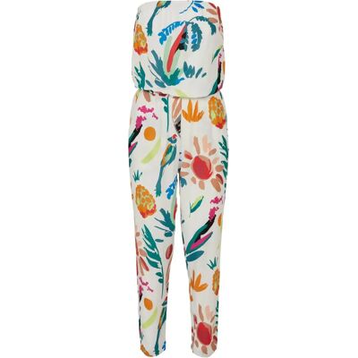 Dames jumpsuit Urban Classics Viscose Bandeau GT Multicolore 3XL Dames jumpsuit Urban Classics Viscose Bandeau GT Multicolore 3XL