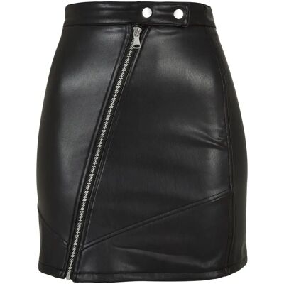 Synthetisch leren rok vrouw Urban Classics Biker Noir XS Synthetisch leren rok vrouw Urban Classics Biker Noir XS