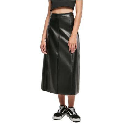 Halflange rok synthetisch leer vrouw Urban Classics Noir XS Halflange rok synthetisch leer vrouw Urban Classics Noir XS