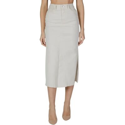Vrouwenrok VILA Vinus Midi Beige M Vrouwenrok VILA Vinus Midi Beige M