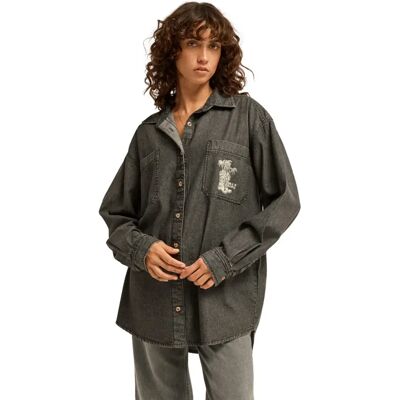 Dameshemd Billabong Down The Coast Noir XS Dameshemd Billabong Down The Coast Noir XS