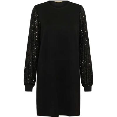 Pailletten jurk vrouw CULTURE CUPalaga Chabrina Noir M Pailletten jurk vrouw CULTURE CUPalaga Chabrina Noir M