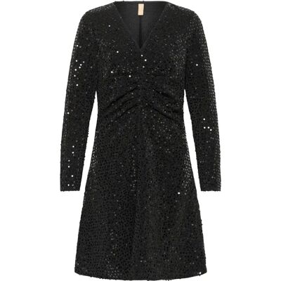 Pailletten jurk vrouw CULTURE CUTit Tamera Noir L Pailletten jurk vrouw CULTURE CUTit Tamera Noir L