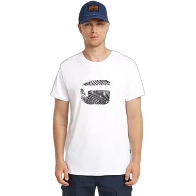 T-shirt G-Star Finger Print Burger Wit M T-shirt G-Star Finger Print Burger Wit M