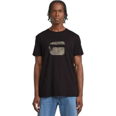 T-shirt G-Star Finger Print Burger Zwart M T-shirt G-Star Finger Print Burger Zwart M