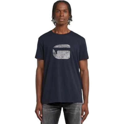 T-shirt G-Star Finger Print Burger Blauw M T-shirt G-Star Finger Print Burger Blauw M