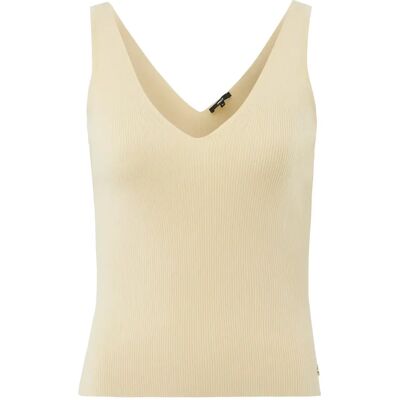 Geribbelde stoffen tanktop vrouw Mexx Jaune M Geribbelde stoffen tanktop vrouw Mexx Jaune M