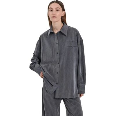 Vrouwenoverhemd Norr Neo pinstripe Gris 34 Vrouwenoverhemd Norr Neo pinstripe Gris 34