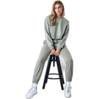 Sweatshirt court grote vrouw Project X Paris Basic Groen M Sweatshirt court grote vrouw Project X Paris Basic Groen M
