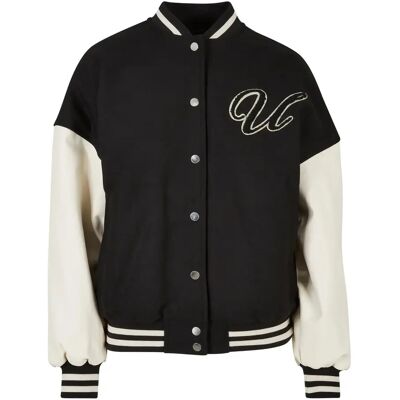 Oversized damesjack Urban Classics Big U College Zwart XL Oversized damesjack Urban Classics Big U College Zwart XL