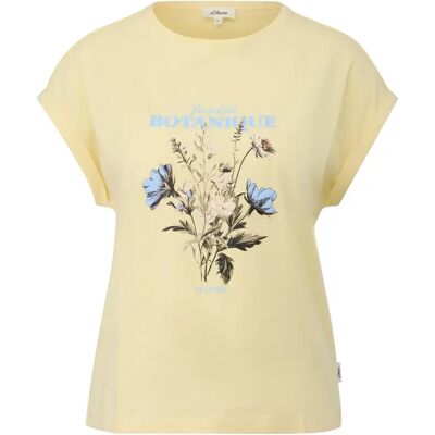 T-shirt van zachte jersey met print aan de voorkant en logo-applicatie voor vrouwen s.Oliver Jaune 42 T-shirt van zachte jersey met print aan de voorkant en logo-applicatie voor vrouwen s.Oliver Jaune 42