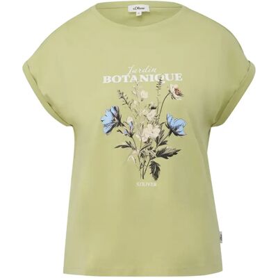 T-shirt van zachte jersey met print aan de voorkant en logo-applicatie voor vrouwen s.Oliver Vert 44 T-shirt van zachte jersey met print aan de voorkant en logo-applicatie voor vrouwen s.Oliver Vert 44
