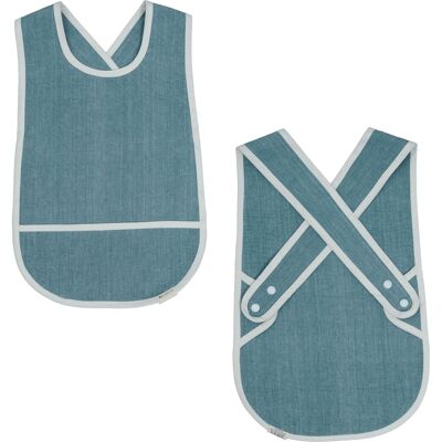 Kruisband slabbetje voor kinderen Fabelab Chambray Spruce Blauw TU Kruisband slabbetje voor kinderen Fabelab Chambray Spruce Blauw TU