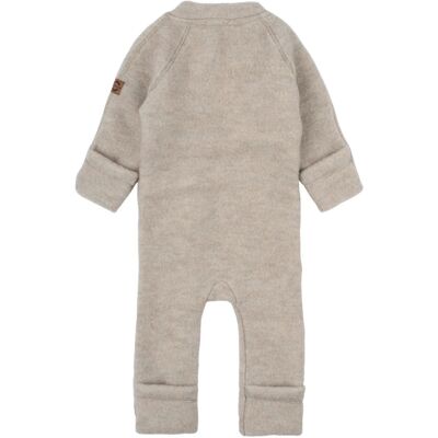 Wollen babysuit Mikk-Line Beige 6 maanden Wollen babysuit Mikk-Line Beige 6 maanden