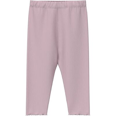 Geribbelde legging met opgerolde zoom baby s.Oliver Rose 18 maanden Geribbelde legging met opgerolde zoom baby s.Oliver Rose 18 maanden