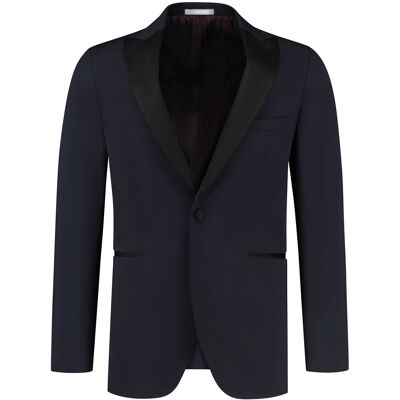 Blazer Michael Kors Tuxedo Peak Lapel Bleu 25 Blazer Michael Kors Tuxedo Peak Lapel Bleu 25