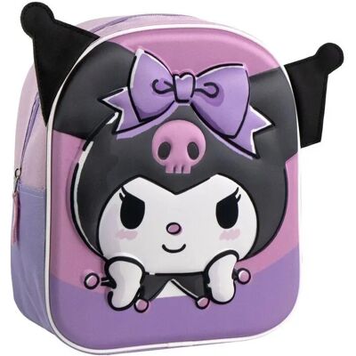 Kinderrugzak Cerda Hello Kitty Kuromi 3D Rose 22x28x1 cm Kinderrugzak Cerda Hello Kitty Kuromi 3D Rose 22x28x1 cm