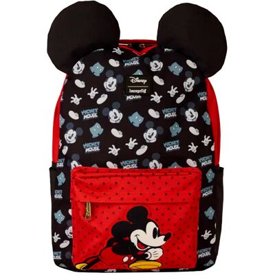Nylon rugzak voor kinderen Loungefly Disney Mickey Noir 29,21x12,70x43,18 cm Nylon rugzak voor kinderen Loungefly Disney Mickey Noir 29,21x12,70x43,18 cm