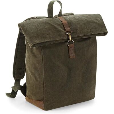 Waxed canvas rugzak Quadra Heritage Vert TU Waxed canvas rugzak Quadra Heritage Vert TU