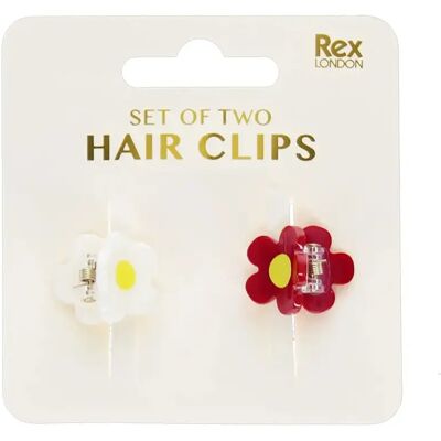 Mini haarspeldje voor meisjes Rex London Flowers (x2) Rouge 1,9x2,1x1,7 cm Mini haarspeldje voor meisjes Rex London Flowers (x2) Rouge 1,9x2,1x1,7 cm