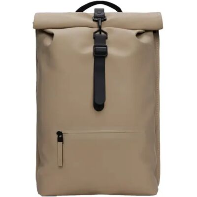 Sac à dos met rolopening Rains Beige 19 L Sac à dos met rolopening Rains Beige 19 L