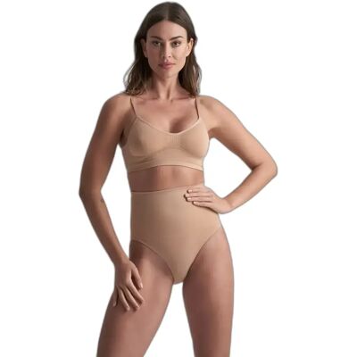 Naadloze hoge taille shapewear voor vrouwen Bye Bra Beige S Naadloze hoge taille shapewear voor vrouwen Bye Bra Beige S