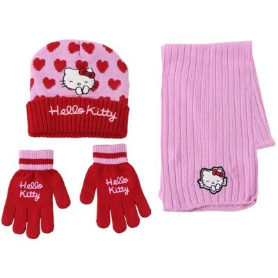 Set met muts, handschoenen en sjaal kind Cerda Hello Kitty Rouge 20x2x52 cm Set met muts, handschoenen en sjaal kind Cerda Hello Kitty Rouge 20x2x52 cm