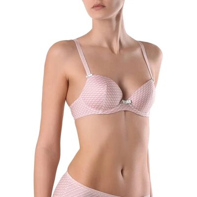Push-up Bh met beugels voor dames Conte Elegant Mosaique RB1037 Rose 85B Push-up Bh met beugels voor dames Conte Elegant Mosaique RB1037 Rose 85B