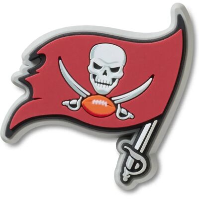 Jibbitz Crocs NFL Tampa Bay Buccaneers Logo Rouge TU Jibbitz Crocs NFL Tampa Bay Buccaneers Logo Rouge TU