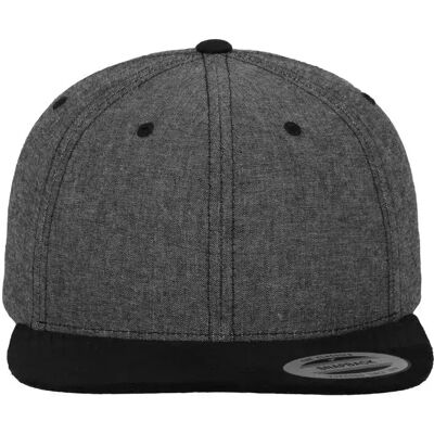 Snapback pet Flexfit Chambray-Suede Noir TU Snapback pet Flexfit Chambray-Suede Noir TU