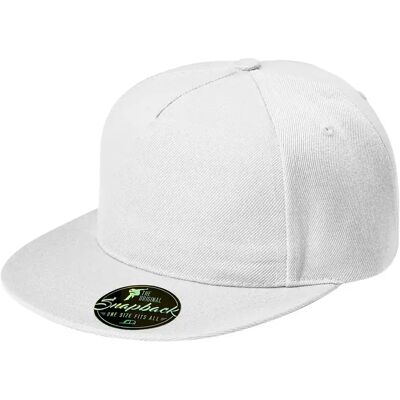 Snapback pet Malfini Rap 5P 301 Blanc TU Snapback pet Malfini Rap 5P 301 Blanc TU