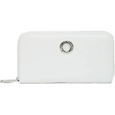 Dames portemonnee met rits Mandarina Duck Blanc 10,5x19x2,1 cm Dames portemonnee met rits Mandarina Duck Blanc 10,5x19x2,1 cm