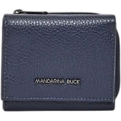 Leren portemonnee voor vrouwen Mandarina Duck Bleu 8x10x2 cm Leren portemonnee voor vrouwen Mandarina Duck Bleu 8x10x2 cm