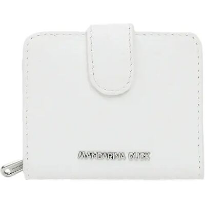 Dames kalfsleren portemonnee Mandarina Duck Blanc 8x10x2 cm Dames kalfsleren portemonnee Mandarina Duck Blanc 8x10x2 cm