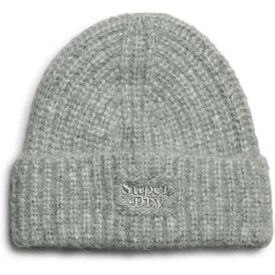 Damesmuts in ribtricot Superdry Gris TU Damesmuts in ribtricot Superdry Gris TU