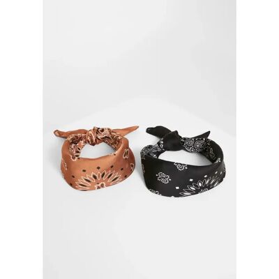 Bandana maskers Urban Classics satin (2pcs) Noir TU Bandana maskers Urban Classics satin (2pcs) Noir TU
