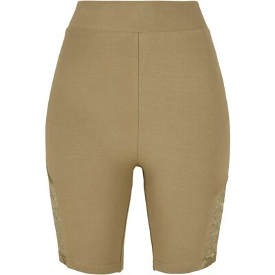 Dames hoge taille dijen Urban Classics Lace Inset Groen XL Dames hoge taille dijen Urban Classics Lace Inset Groen XL
