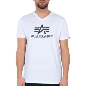 T-shirt Alpha Industries Basic V-Neck Blanc 3XL T-shirt Alpha Industries Basic V-Neck Blanc 3XL