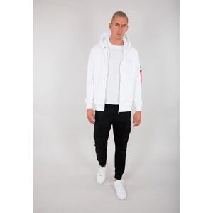 Hoodie Alpha Industries Back Print Zip Blanc L Hoodie Alpha Industries Back Print Zip Blanc L