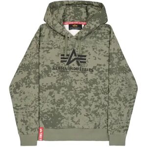 Hoodie Alpha Industries Basic Big Logo Camo Vert 3XL Hoodie Alpha Industries Basic Big Logo Camo Vert 3XL