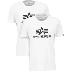 Set van 2 t-shirts Alpha Industries Basic Blanc XL Set van 2 t-shirts Alpha Industries Basic Blanc XL