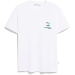 T-shirt Armedangels Jaames Difference Blanc M T-shirt Armedangels Jaames Difference Blanc M