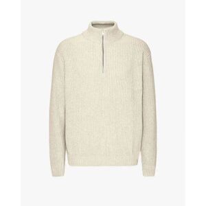 Merino trui 1/4 ritssluiting Colorful Standard Ivory White Beige XL Merino trui 1/4 ritssluiting Colorful Standard Ivory White Beige XL