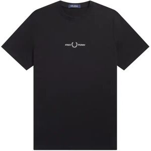 Geborduurd T-shirt Fred Perry Noir S Geborduurd T-shirt Fred Perry Noir S